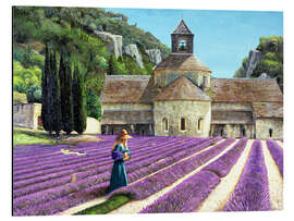 Magnettafel Lavendelpflücker, Abbaye Senanque, Provence