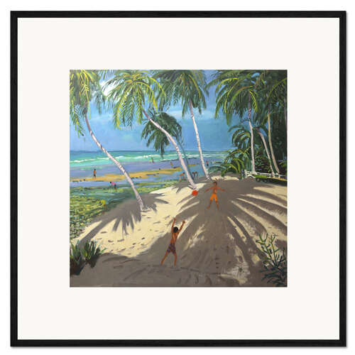 Kehystetty taidepainatus Palm trees, Clovelly beach, Barbados