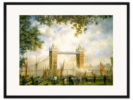 Gerahmter Kunstdruck Tower Bridge Aussicht vom Tower of London