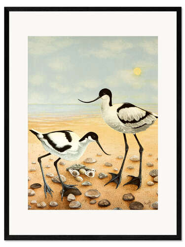 Innrammet kunsttrykk Beach birds