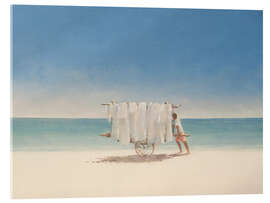 Akrylbillede  Cubansk strand sælger, 2010 - Lincoln Seligman