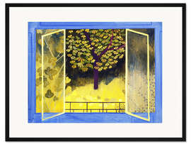 Gerahmter Kunstdruck Der Kastanienbaum, 1987