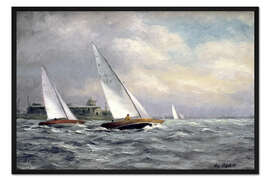 Gerahmter Kunstdruck Drachenboote am Garrison Point