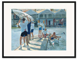 Gerahmter Kunstdruck Vorbereitung zum Rudern