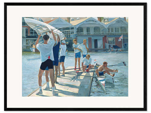 Stampa artistica con cornice Preparation for rowing