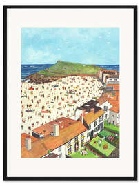 Gerahmter Kunstdruck Blick von der Tate Gallery St. Ives