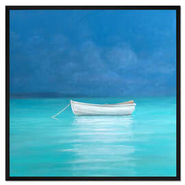 Gerahmter Kunstdruck Weißes Boot, Kilifi 2012