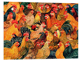 Tableau en PVC Une multitude de poules