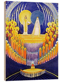 Print på træ Jomfru Maria og Helligåndens Kroning, 2003 - Elizabeth Wang