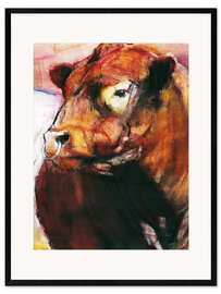 Stampa artistica con cornice portrait of a bull