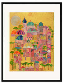 Gerahmter Kunstdruck Die goldene Stadt
