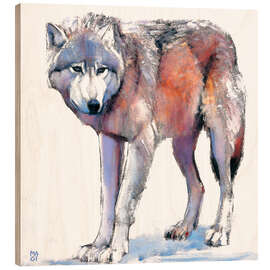 Holzbild Wolf II