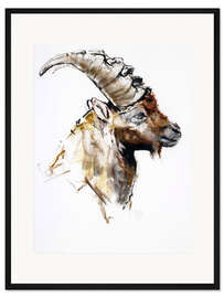 Gerahmter Kunstdruck Steinbock III