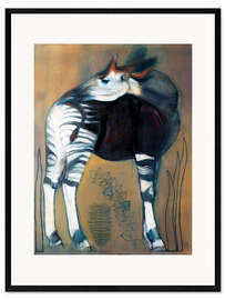 Impression artistique encadrée Okapi