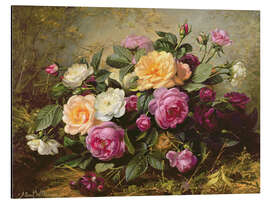 Magnettafel Rosen in voller Blüte