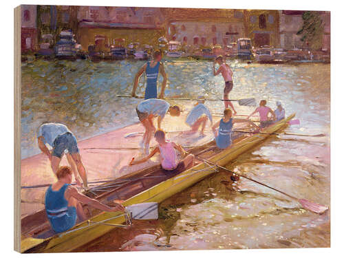 Tableau en bois When rowing