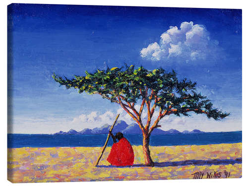 Lienzo Bajo el árbol de acacia, 1991.