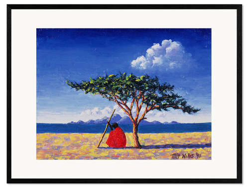 Innrammet kunsttrykk Under akacietreet, 1991