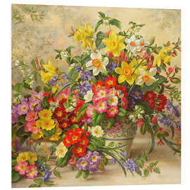 Foam board print Spring flowers and Poole Pottery II