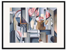 Gerahmter Kunstdruck Stilleben mit Rosen