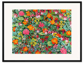 Gerahmter Kunstdruck Blumenkomposition