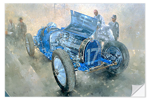 Selvklebende plakat Type 59 Grand Prix Bugatti, 1997