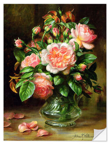 Sticker mural English Elegance Roses in a Glass