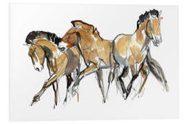 Foam board print Herd of horses