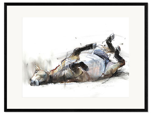 Framed art print Rolling Horse