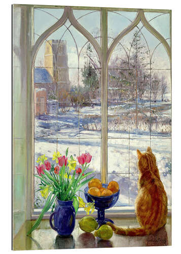 Gallery print Snow Shadows and Cat