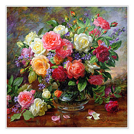 Wall print  Roses - the perfection of summer - Albert Williams