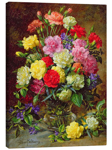 Canvastavla Carnations of Radiant Colours