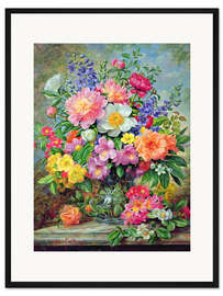 Gerahmter Kunstdruck Juni-Blumen in aller Pracht