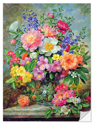 Muursticker June flowers in radiance