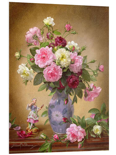 Foam board print Romantic Roses of Yesteryear