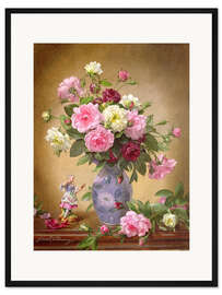 Gerahmter Kunstdruck Romantische Rosen vergangener Zeiten