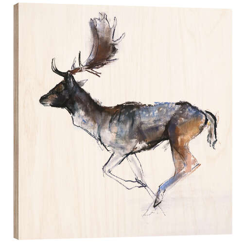 Quadro de madeira Galloping Buck