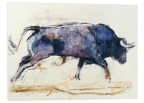 Foam board print Charging bull