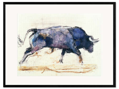 Framed art print Charging bull