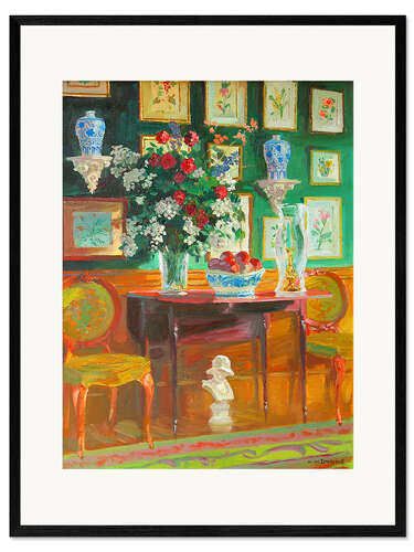 Gerahmter Kunstdruck Grüne Stühle, 2003