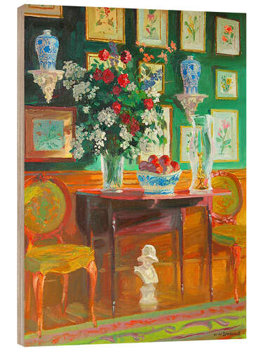 Wood print Green chairs, 2003