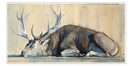 Wall print  Lying deer - Mark Adlington