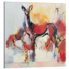 Magnettafel Aufmerksame Rehe