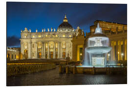 Cuadro de aluminio Fountain at the St. Peters square Roma