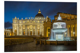 Tableau en PVC Fountain at the St. Peters square Roma