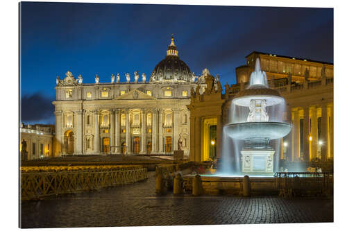 Gallery print Fountain at the St. Peters square Roma