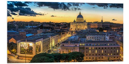 Tableau en PVC Vue sur le dôme de Saint-Pierre, Rome