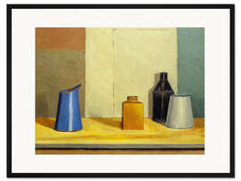 Gerahmter Kunstdruck Einsame blaue Kanne