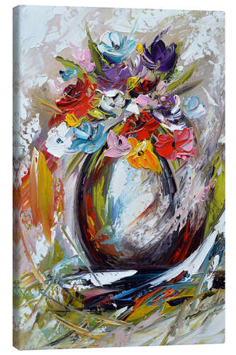 Tableau sur toile Abstract flower vase II