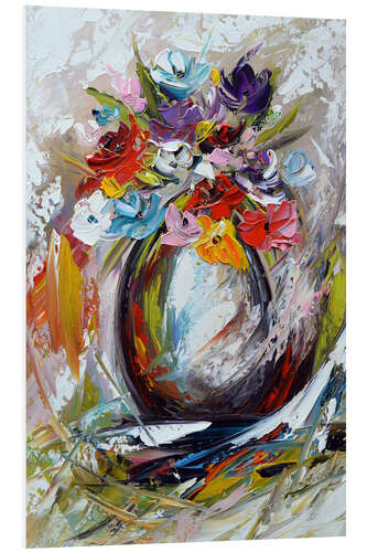 Tableau en PVC Abstract flower vase II